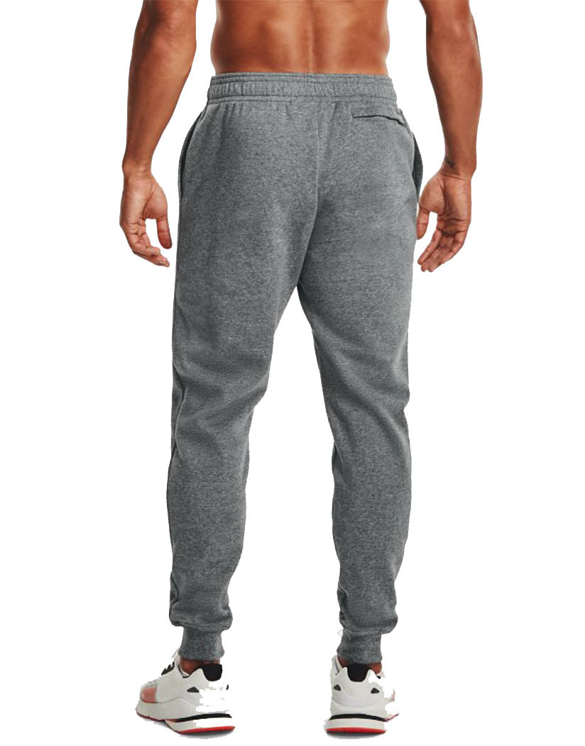 Pitch Gray Light Heather/Onyx White Back Under Armour Rival Fleece Joggers 1357128