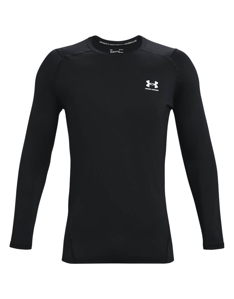 Black/White Front Under Armour HeatGear Armour Fitted LS 1361506