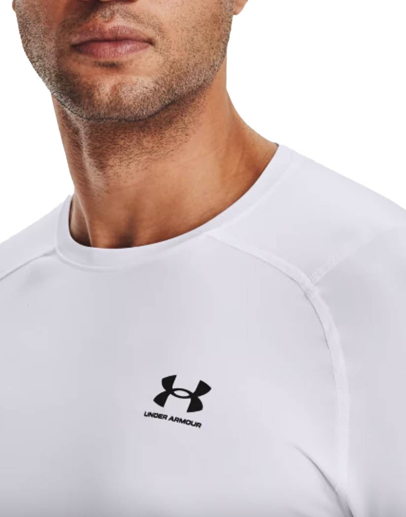 White/Black Front Under Armour HeatGear Armour Fitted LS 1361506