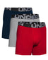 Red/Academy/Mod Gray Medium Front Under Armour Charged Cotton 6" Boxer Jock 3-Pack 1363617