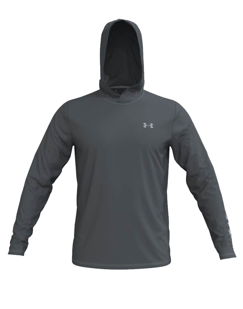 Pitch Gray/ Mod Gray Front Under Armour Drift Tide Knit Hoodie 1370028