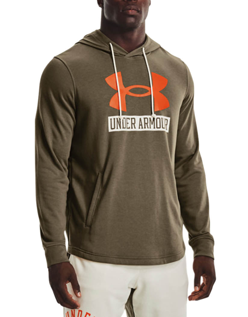 Tent/ Team Orange Front Under Armour Rival Terry Logo Hoodie 1370390