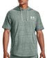 Opal Green Full Heather/Onyx Front Under Armour Rival Terry LC SS HD 1370396