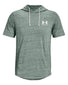 Opal Green Full Heather/Onyx Front Under Armour Rival Terry LC SS HD 1370396