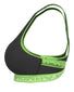 Jet Gray/ Quirky Lime Side Under Armour Crossback Mid Solid NE Bra 1371372