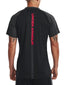 Black/Radio Red Back Under Amour Accelerate Tee 1373302