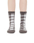 Charcoal/White Front UGG Women Vanna Check Fleece Lined Sock 1097711
