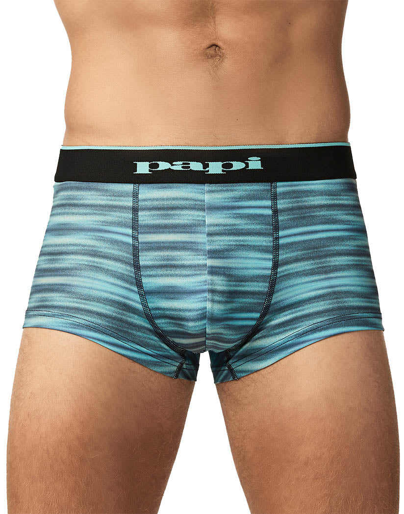 Papi Brazilian Cut Stripe and Solid Underwear Trunks (3 Pack) (Men) 
