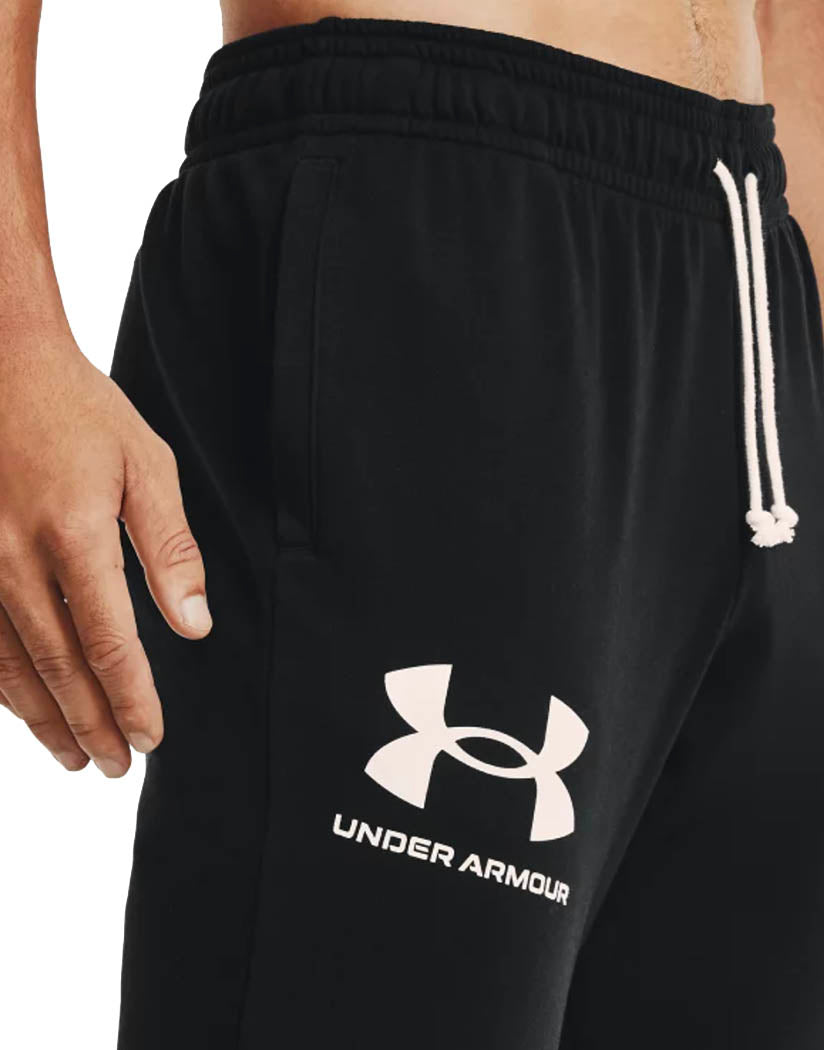 Black/ Onyx White Front Under Armour Rival Terry Jogger 1361642