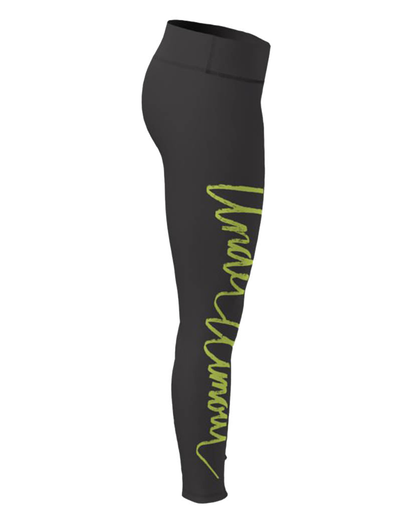 Jet Gray/ Quirky Lime Side Under Armour Favorite WM Leggings 1369919