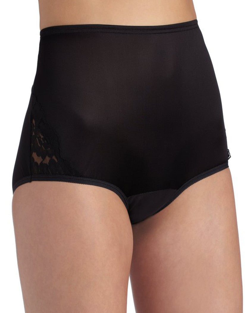 Midnight Black Front Vanity Fair Perfectly Yours Lace Nouveau Brief 13-001