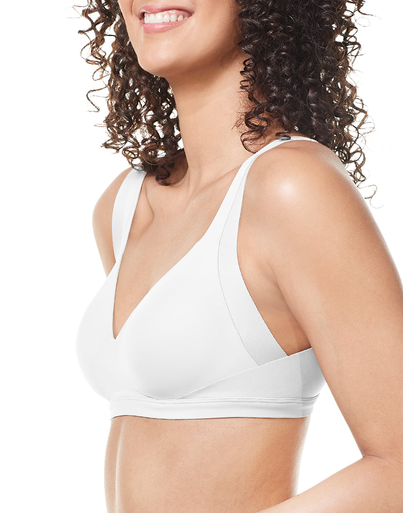 White Side Warner's No Side Effects Alpha Sized Wirefree Contour Bra RA2231A