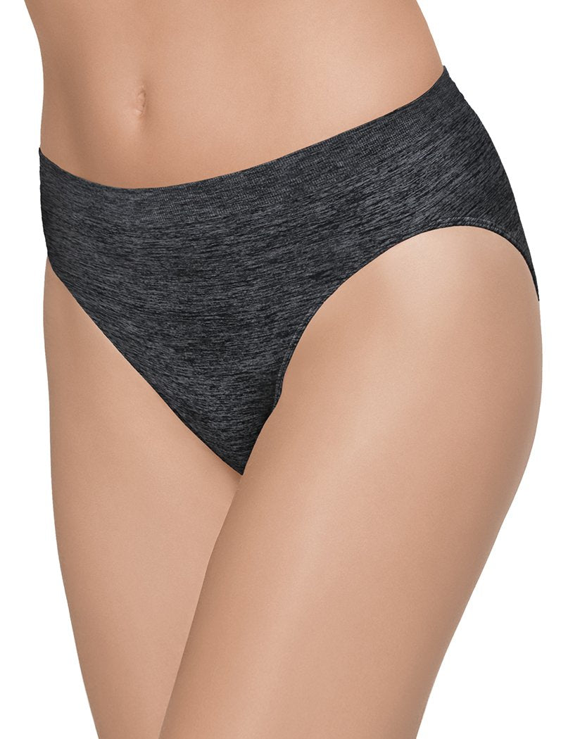 Charcoal Heather Front Wacoal B-Smooth Seamless Hi-Cut Brief Charcoal Heather 834175
