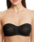 Black Front Wacoal Halo Lace Strapless Underwire Bra 854205