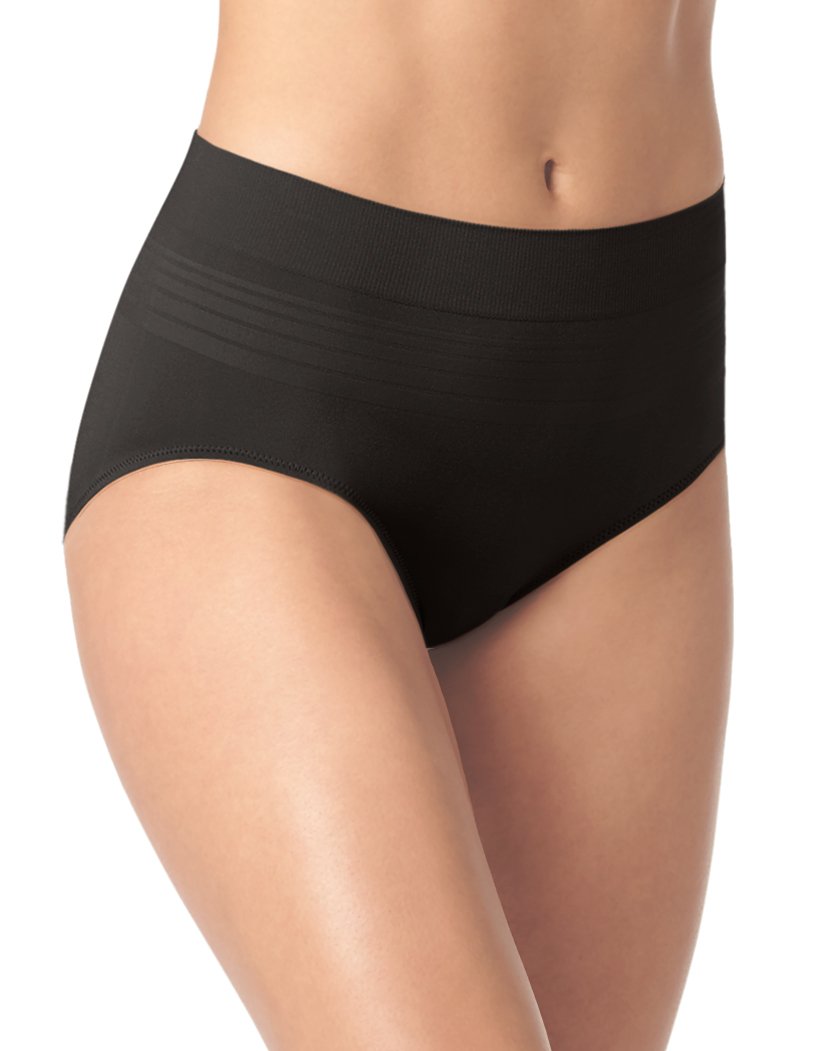 Rich Black Front Warner's No Pinching No Problems Seamless Brief Panty RS1501P