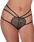 Black Floral Lace Front Wolf & Whistle Tanja Black Lace Strappy Brief WWL443B