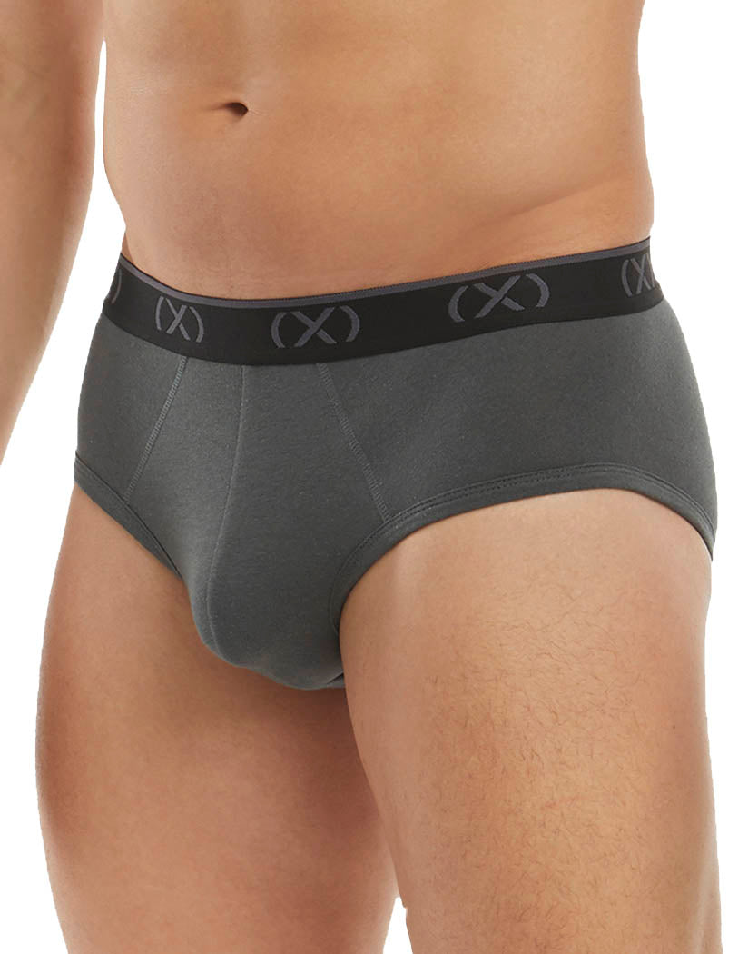 Black/Lead/Neon Yellow Side 2xist 3-Pack No Show Brief X40020