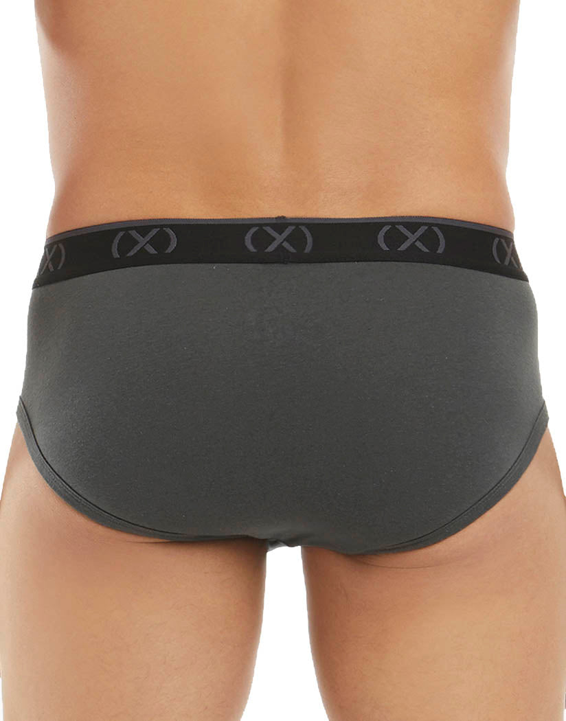 Black/Lead/Neon Yellow Back 2xist 3-Pack No Show Brief X40020