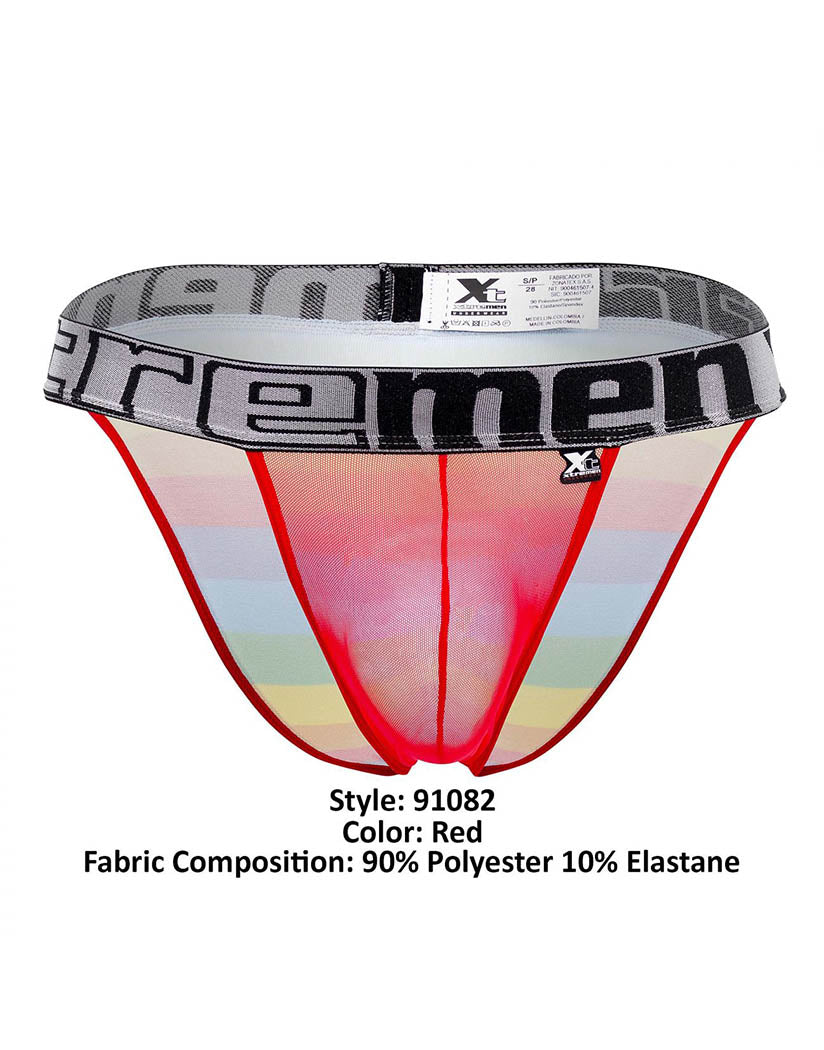 Red Flat Xtremen Microfiber Pride Bikini 91082