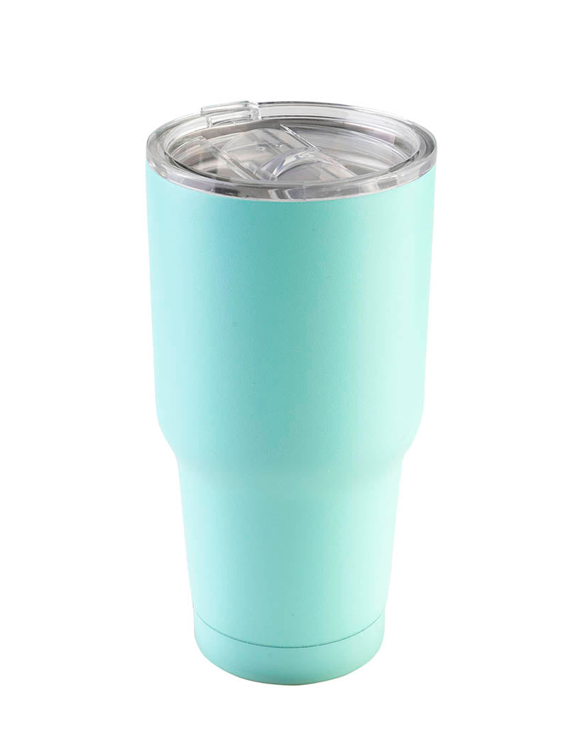 Silver/Tiffany Blue Front Travel Coffee Mug GWP