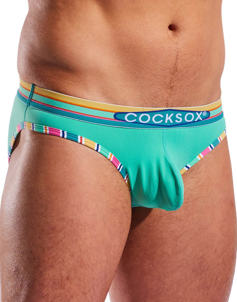 Clearwater Green Side Cocksox Waistband Brief CX03BD