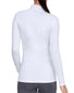 White Back Under Armour Women ColdGear Fitted Long Sleeve Mock 1215968