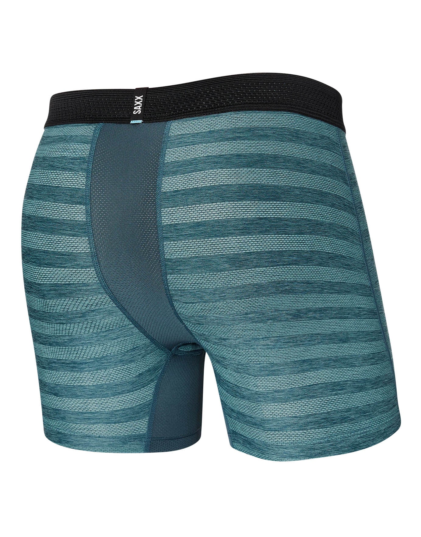Washed Teal Heather Back SAXX Hot Shot Boxer Brief Fly SXBB09F