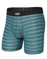 Washed Teal Heather Front SAXX Hot Shot Boxer Brief Fly SXBB09F